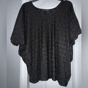 Kim & Cami Black Top Size 1X (new never worn)